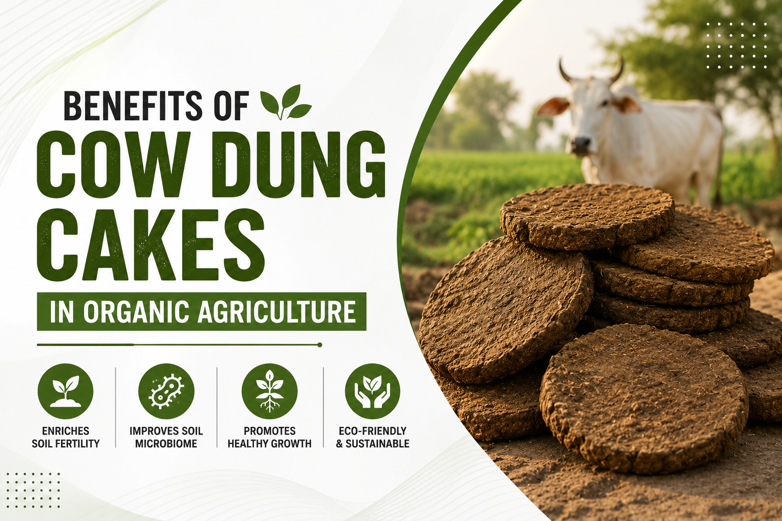 Benefits of Cow Dung Cakes in Organic Agriculture