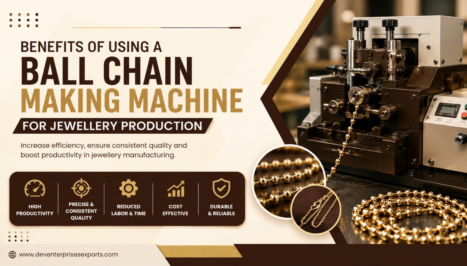 Benefits of Using a Ball Chain Making Machine for Jewellery Production